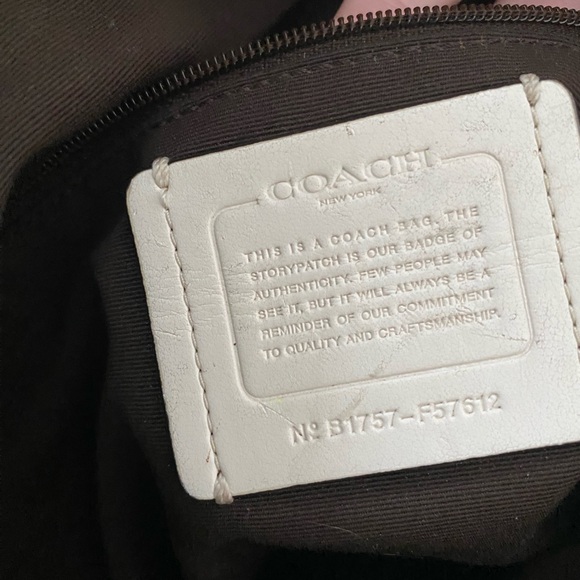 Coach F57612 Chalk White Khaki Lexy Hobo Bag Signature Jacquard Fabric & Leather - Picture 5 of 8